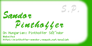 sandor pinthoffer business card